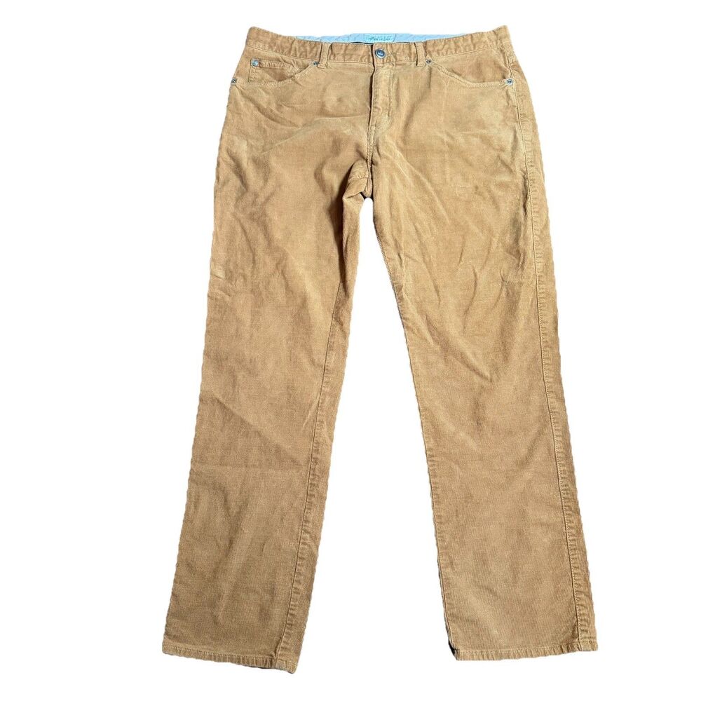 Peter Millar Pants Mens‎ 35x30 Brown Corduroy Straight Leg Preppy Golf Stretch